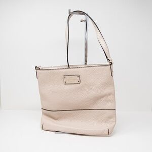 Kate Spade Bay Street Cora Genuine Pebbled Leather Crossbody Purse Bag Neutral